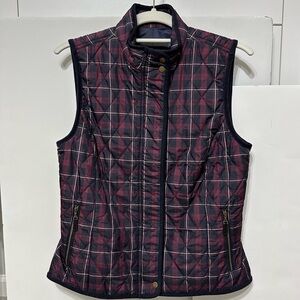 TALBOTS QUILTED PLAID VEST